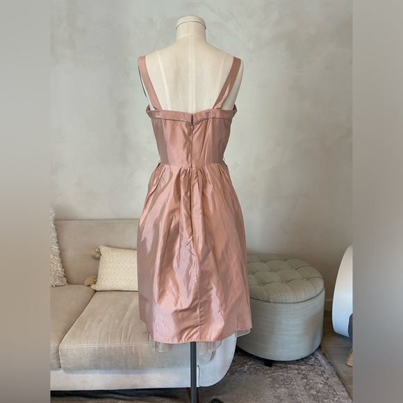 VERA WANG PINK FORMAL DRESS STRAIGHT SQUARE NECKLINE A-LINE DRESS - Picture 7 of 13